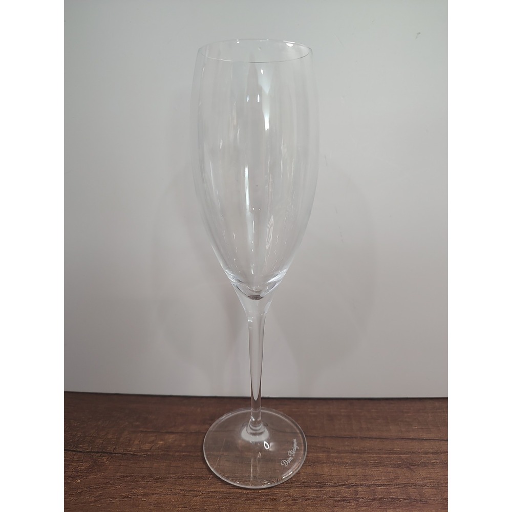Dom Perignon 9 1/8" Crystal Champagne Flute Glass Signed Replacement  W8